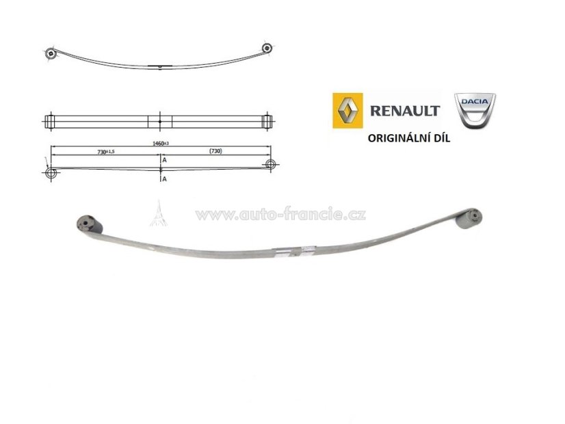 550200064r zadní listová pružina renault master 2.3 dci,opel movano b