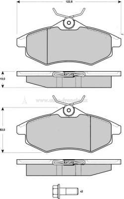 PŘEDNÍ BRZDOVÉ DESTIČKY citroen C2 ,citroen C3,FPARTS
