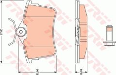zadní brzdové destičky citroen berlingo,peugeot partner,308,4254.15*,trw gdb1799