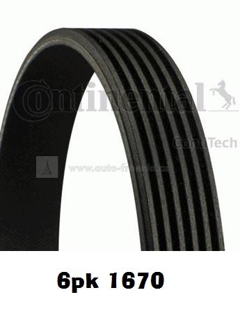 plochý řemen 6pk1670