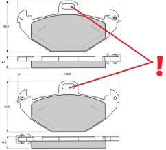 zadní brzdové destičky renault laguna I,7701205491,TRW GDB1353