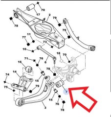 SILENTBLOK ZADNÍHO PŘÍČNÉHO RAMENE peugeot 406,SIDEM