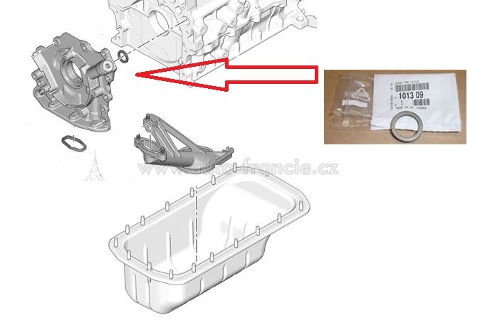 těsnění olejového čerpadla citoren,peugeot 1.4 hdi,1.6 hdi,101309