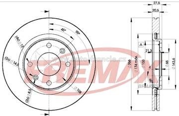 přední brzdový kotouč citroen,peugeot,4246.97*,fremax bd-4697