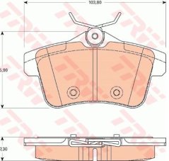 zadní brzdové destičky citroen,peugeot,4254.44*,trw  gdb1828