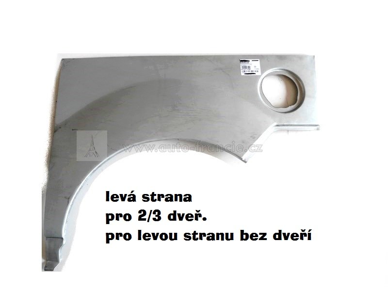 lem zadního blatníku renault kangoo,levý,2/3 dveř.verze