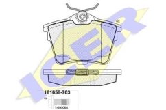 zadní brzdové destičky citroen,peugeot,4254.04*,icer 181658-703