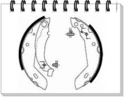 zadní brzdové čelisti citroen,peugeot,renault,180mm,4241.25,REMSA
