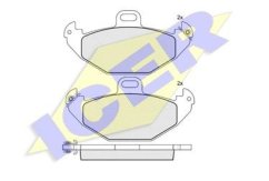 zadní brzdové destičky renault laguna I,7701205491,ICER