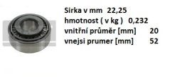 ložisko kola renault mascott 22,25x20x52mm