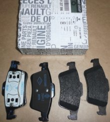 ZADNÍ BRZDOVÉ DESTIČKY renault 7701206609