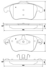 PŘEDNÍ BRZDOVÉ DESTIČKY citroen,peugeot FERODO
