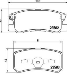 425448,zadní brzdové desky citroen c-crosser,peugeot 4007,brembo