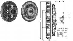 viskozní spojka ventilátoru chladiče renault mascott ,DXI