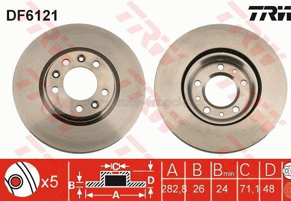 přední brzdový kotouč citroen,peugeot,4249.l3,TRW DF 4362,df6121