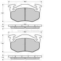 zadní brzdové destičky citroen,peugeot,renault,4251.46*,fparts