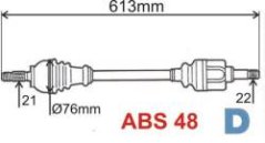 levá poloosa citroen saxo,ax,peugeot 106,3272.55,s ABS,GRESA
