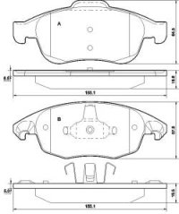 PŘEDNÍ BRZDOVÉ DESTIČKY citroen,peugeot FPARTS