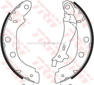 zadní brzdové čelisti renault kangoo,7701205517,trw gs8655