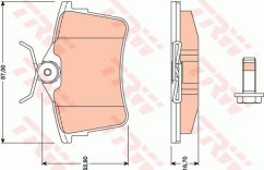 zadní brzdové destičky citroen berlingo,peugeot partner,308,4254.15*,trw gdb1799