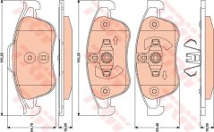 přední brzdové destičky renault,410607115r,TRW GDB1789
