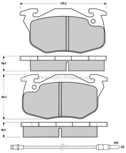 PŘEDNÍ BRZDOVÉ DESTIČKY citroen,peugeot FPARTS