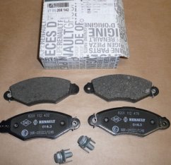 přední brzdové desky renault,citroen,peugeot,7701208142,original