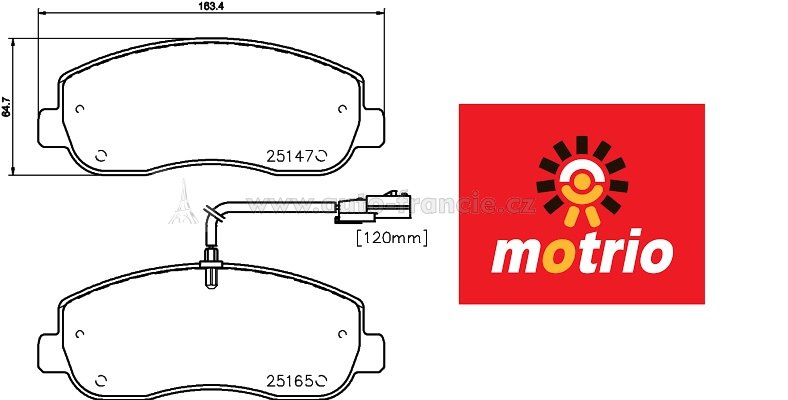PŘEDNÍ BRZDOVÉ DESTIČKY DESTIČKY renault master ,410604386r,MOTRIO 8660006302
