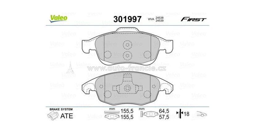 přední brzdové destičky citroen,peugeot,4254.25*,FPARTS