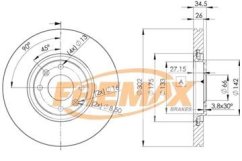 přední brzdový kotouč citroen,peugeot,4246.C0*,fremax bd4698