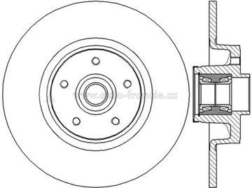 zadní brzdový kotouč s ložiskem renault laguna,8200655249,fparts