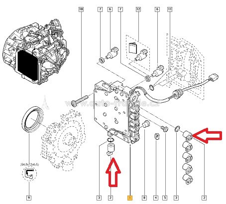 VENTIL AUTOMATICKÉ PŘEVODOVKY DP0 ,renault,7700102977