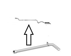 výfuk renault scenic,grandscenic ,megane střední díl