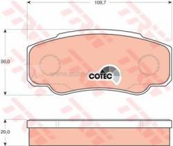 zadní brzdové destičky boxer,jumper,4254.68,TRW