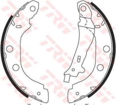 zadní brzdové čelisti renault kangoo,7701205517,trw gs8655