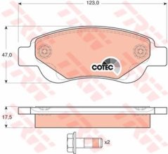 přední brzdové destičky citroen c1,peugeot 107,108,4253.47*,trw gdb1633