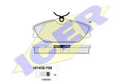 PŘEDNÍ BRZDOVÉ DESTIČKY renault,7701206379 ,ICER 181438