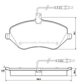 PŘEDNÍ BRZDOVÉ DESTIČKY PEUGEOT 407/407SW meyle