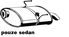 zadní tlumič výfuku peugeot 406,sedan,bosal