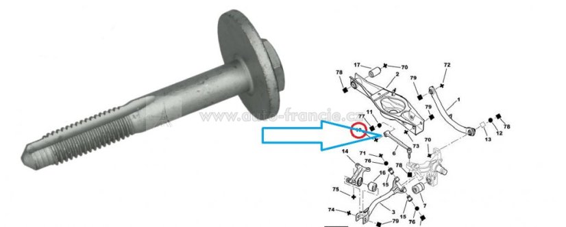 513259,šroub zadní geometrie peugeot 406