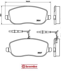 přední brzdové destičky citroen,peugeot,4252.20,brembo p23090