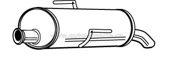 ZADNÍ TLUMIČ VÝFUKU PEUGEOT 206,fparts 19198al