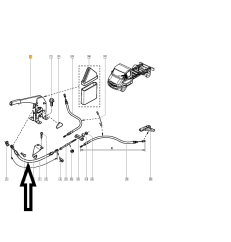 LANO RUČNÍ BRZDY RENAULT MASCOTT -přední od páky ruční brzdy