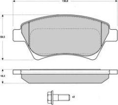 PŘEDNÍ BRZDOVÉ DESTIČKY renault FPARTS