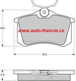 ZADNÍ BRZDOVÉ DESTIČKY citroen,peugeot ,renault,TRW GDB1330