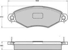 BRZDOVÉ DESTIČKY citroen,peugeot ,přední