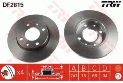 přední brzdový kotouč citroen,peugeot,4246.r8,TRW