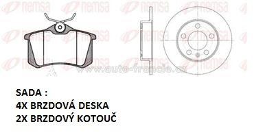 zadní brzdová sada škoda,vw,audi,seat,remsa 0826301