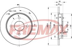 1323621 zadní brzdový kotouč ford ,fremax bd7969
