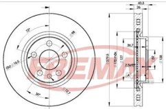 přední brzdový kotouč citroen,peugeot,4246.j2*,fremax bd4620